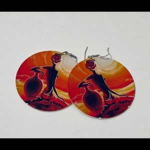 Bright colored african queen earrings